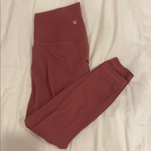 Rosy Pink/Mauve Lululemon Align Leggings 28”